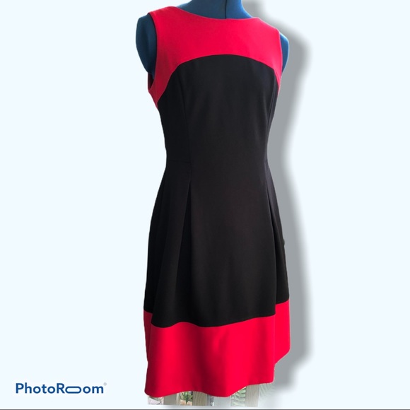 tommy hilfiger red and black dress